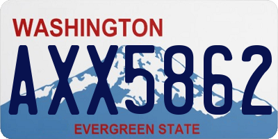 WA license plate AXX5862
