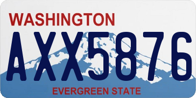 WA license plate AXX5876