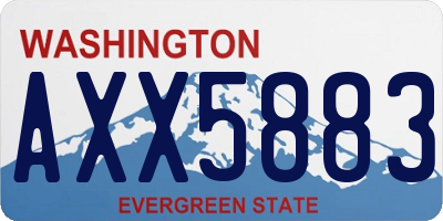 WA license plate AXX5883