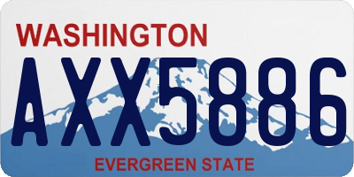 WA license plate AXX5886