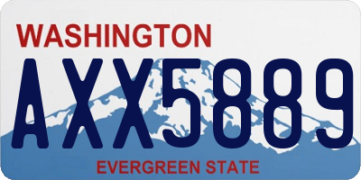 WA license plate AXX5889