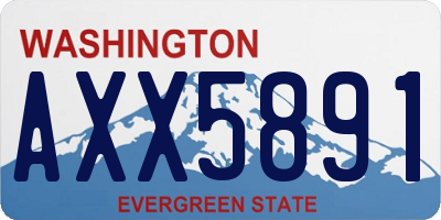 WA license plate AXX5891