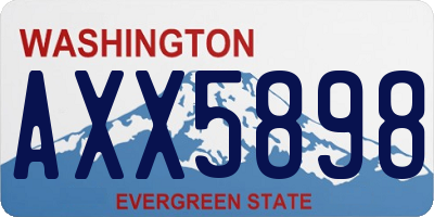 WA license plate AXX5898