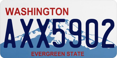 WA license plate AXX5902