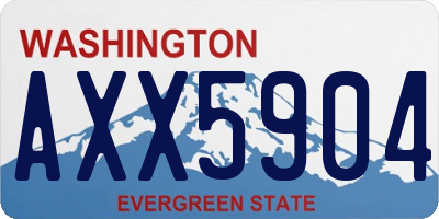 WA license plate AXX5904