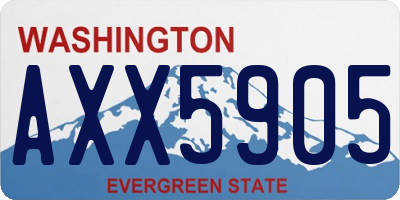 WA license plate AXX5905