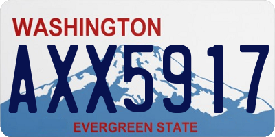 WA license plate AXX5917
