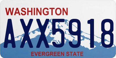 WA license plate AXX5918