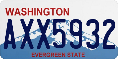 WA license plate AXX5932