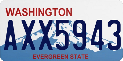 WA license plate AXX5943