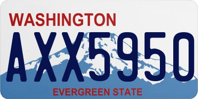 WA license plate AXX5950