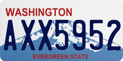 WA license plate AXX5952