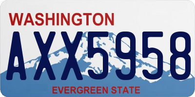 WA license plate AXX5958