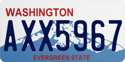 WA license plate AXX5967