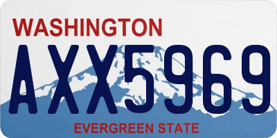 WA license plate AXX5969