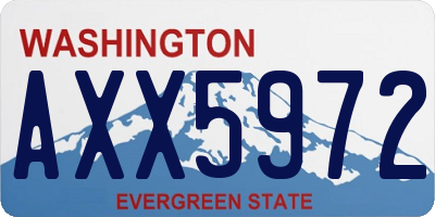 WA license plate AXX5972