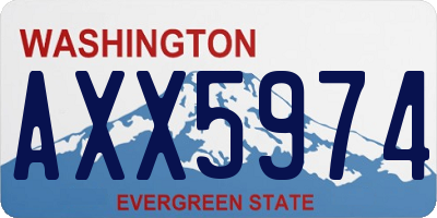 WA license plate AXX5974