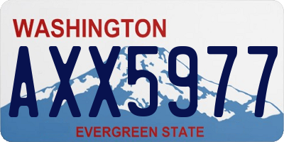 WA license plate AXX5977