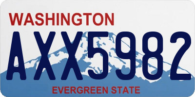 WA license plate AXX5982
