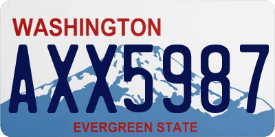 WA license plate AXX5987