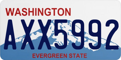 WA license plate AXX5992