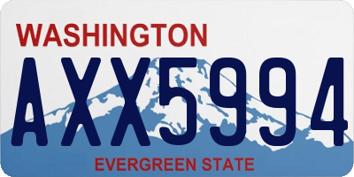 WA license plate AXX5994