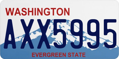 WA license plate AXX5995