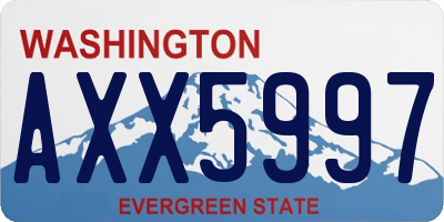 WA license plate AXX5997