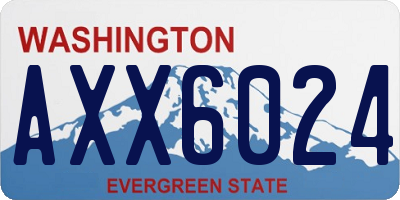 WA license plate AXX6024