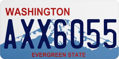 WA license plate AXX6055