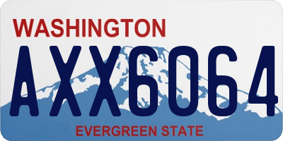 WA license plate AXX6064