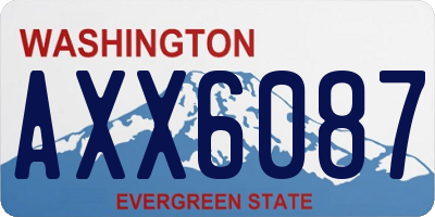 WA license plate AXX6087