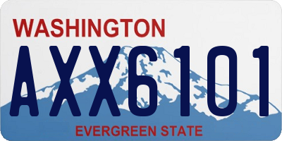WA license plate AXX6101