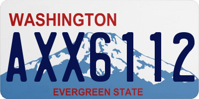 WA license plate AXX6112