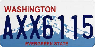 WA license plate AXX6115