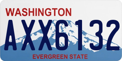 WA license plate AXX6132