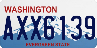 WA license plate AXX6139