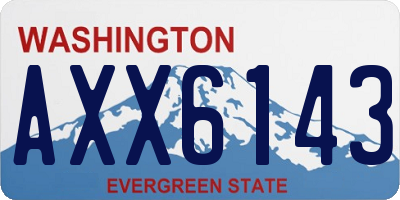WA license plate AXX6143
