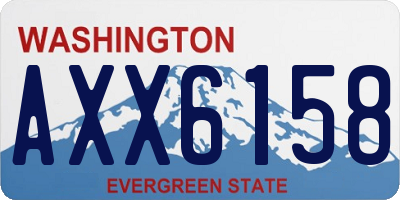 WA license plate AXX6158