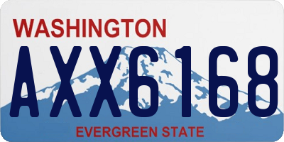 WA license plate AXX6168