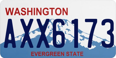 WA license plate AXX6173