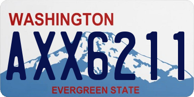 WA license plate AXX6211