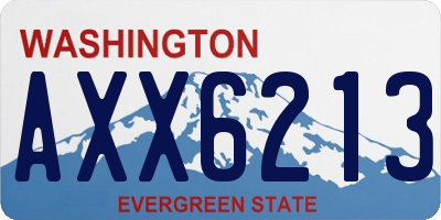 WA license plate AXX6213