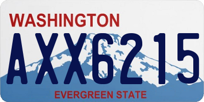 WA license plate AXX6215