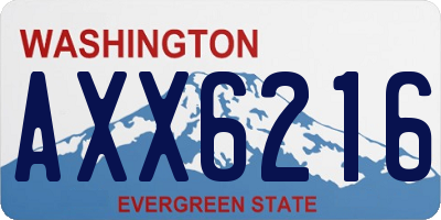 WA license plate AXX6216