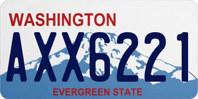 WA license plate AXX6221