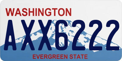WA license plate AXX6222