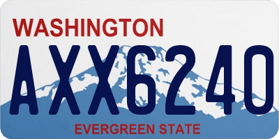 WA license plate AXX6240