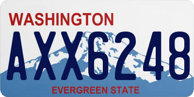 WA license plate AXX6248