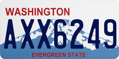 WA license plate AXX6249